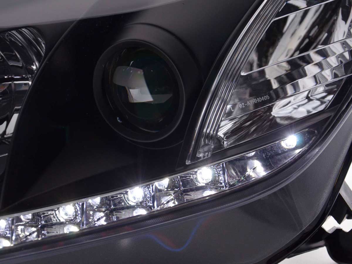 Scheinwerfer Set Daylight LED TFL-Optik Opel Astra H schwarz
