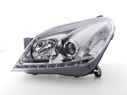 Scheinwerfer Set Daylight LED TFL-Optik Opel Astra H Bj. 04-10 chrom für Rechtslenker