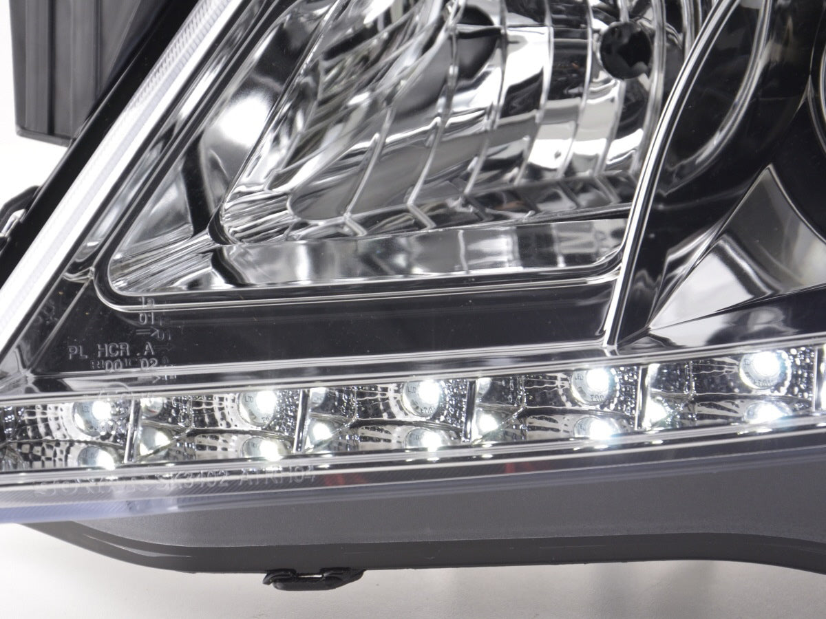 Scheinwerfer Set Daylight LED TFL-Optik Opel Astra H Bj. 04-10 chrom für Rechtslenker