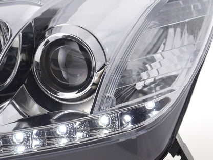 Scheinwerfer Set Daylight LED TFL-Optik Opel Astra H Bj. 04-10 chrom für Rechtslenker