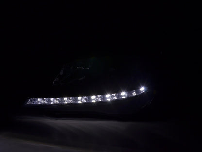 Scheinwerfer Set Daylight LED TFL-Optik Opel Astra H Bj. 04-10 schwarz für Rechtslenker