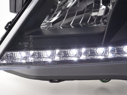 Scheinwerfer Set Daylight LED TFL-Optik Opel Astra H Bj. 04-10 schwarz für Rechtslenker