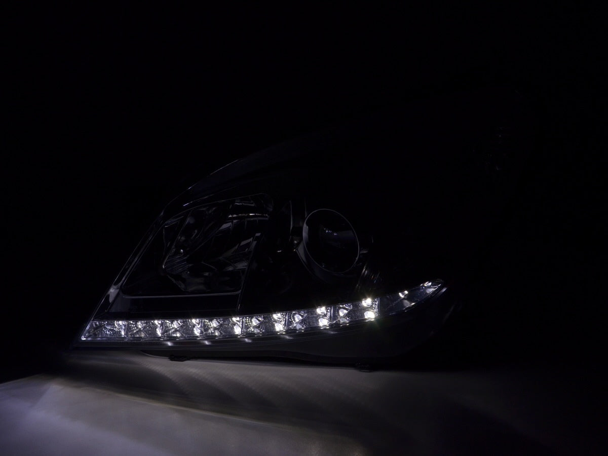 Scheinwerfer Set Daylight LED TFL-Optik Opel Astra H Bj. 04-10 chrom für Rechtslenker