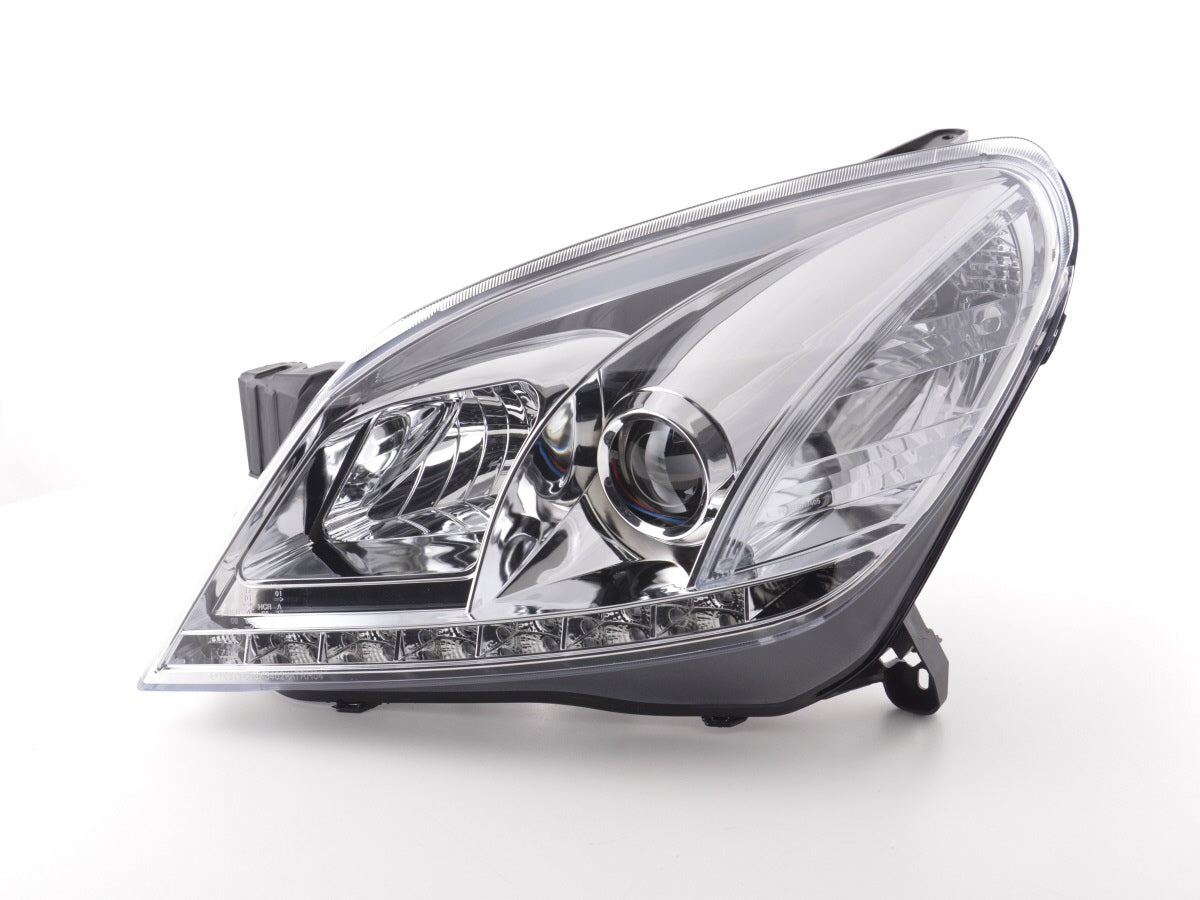 Scheinwerfer Set Daylight LED TFL-Optik Opel Astra H Bj. 04-10 chrom für Rechtslenker