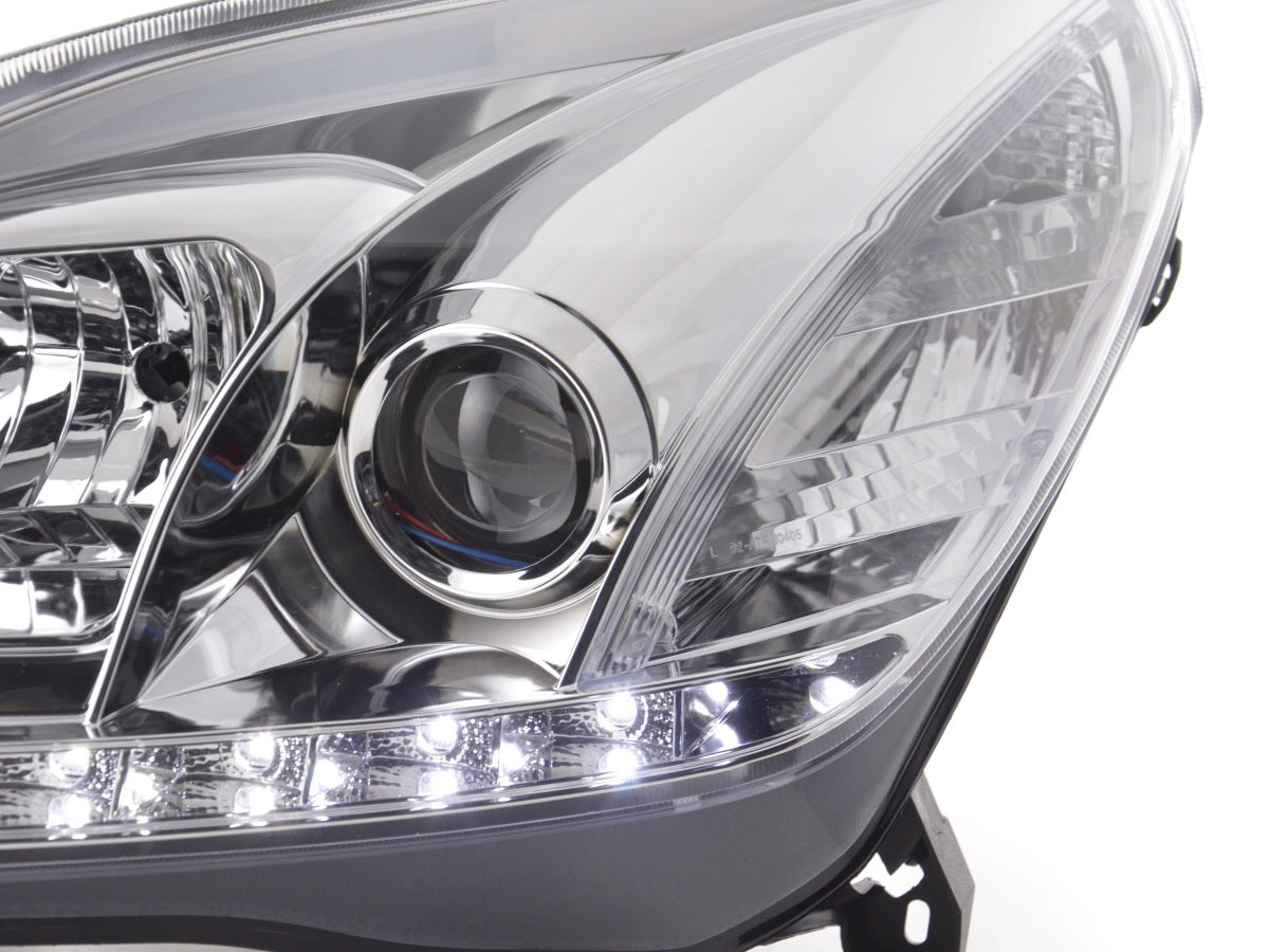 Scheinwerfer Set Daylight LED TFL-Optik Opel Astra H Bj. 04-10 chrom für Rechtslenker
