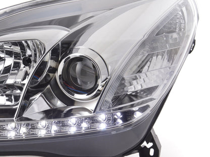 Scheinwerfer Set Daylight LED TFL-Optik Opel Astra H Bj. 04-10 chrom für Rechtslenker