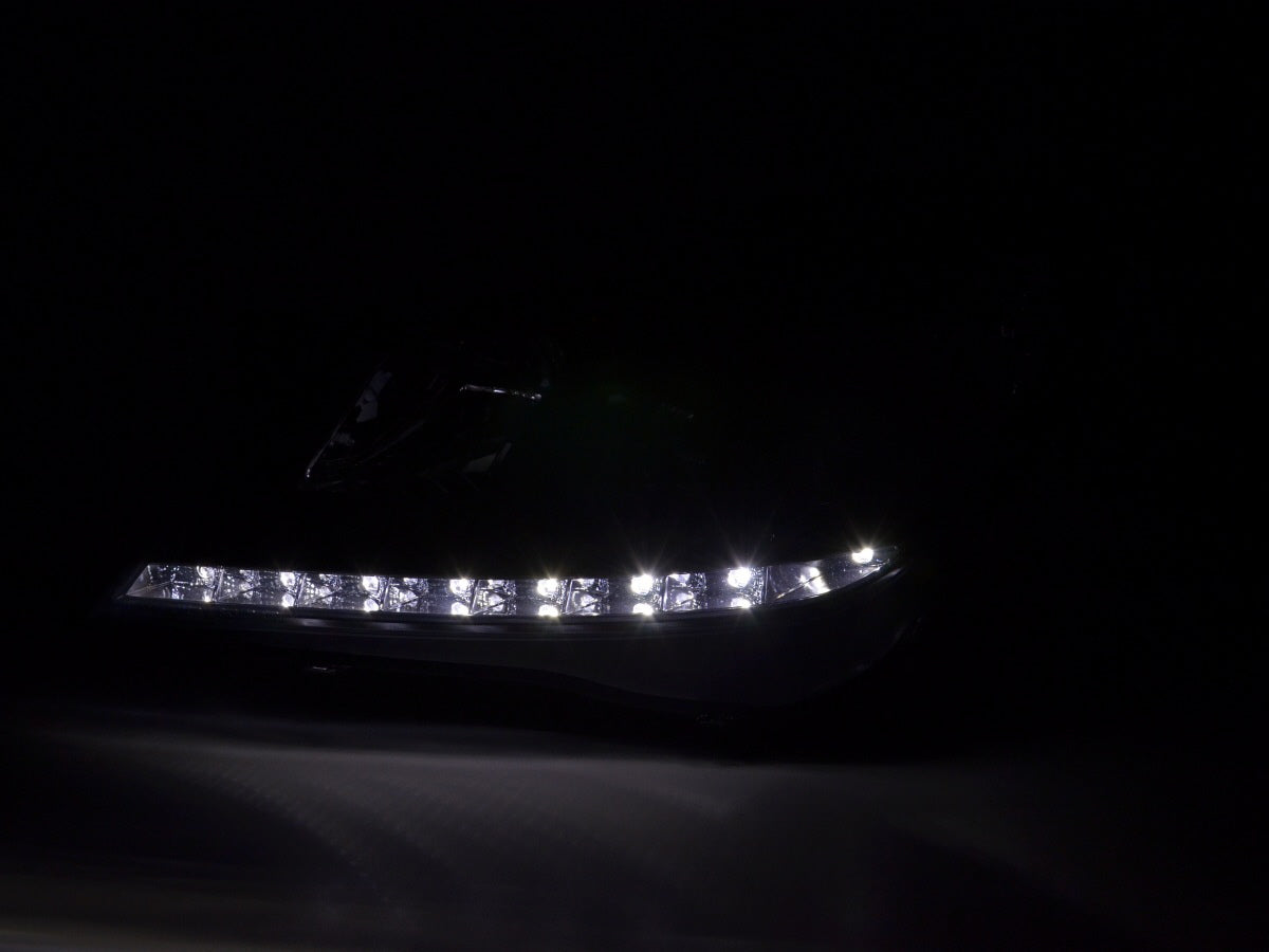 Scheinwerfer Set Daylight LED TFL-Optik Opel Astra H Bj. 04-10 schwarz für Rechtslenker