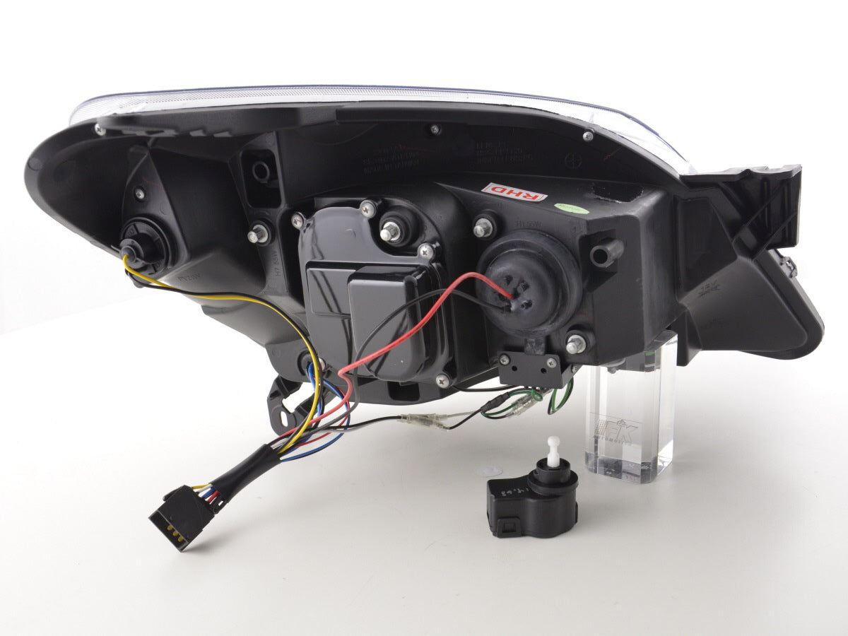 Scheinwerfer Set Daylight LED TFL-Optik Opel Astra H Bj. 04-10 schwarz für Rechtslenker