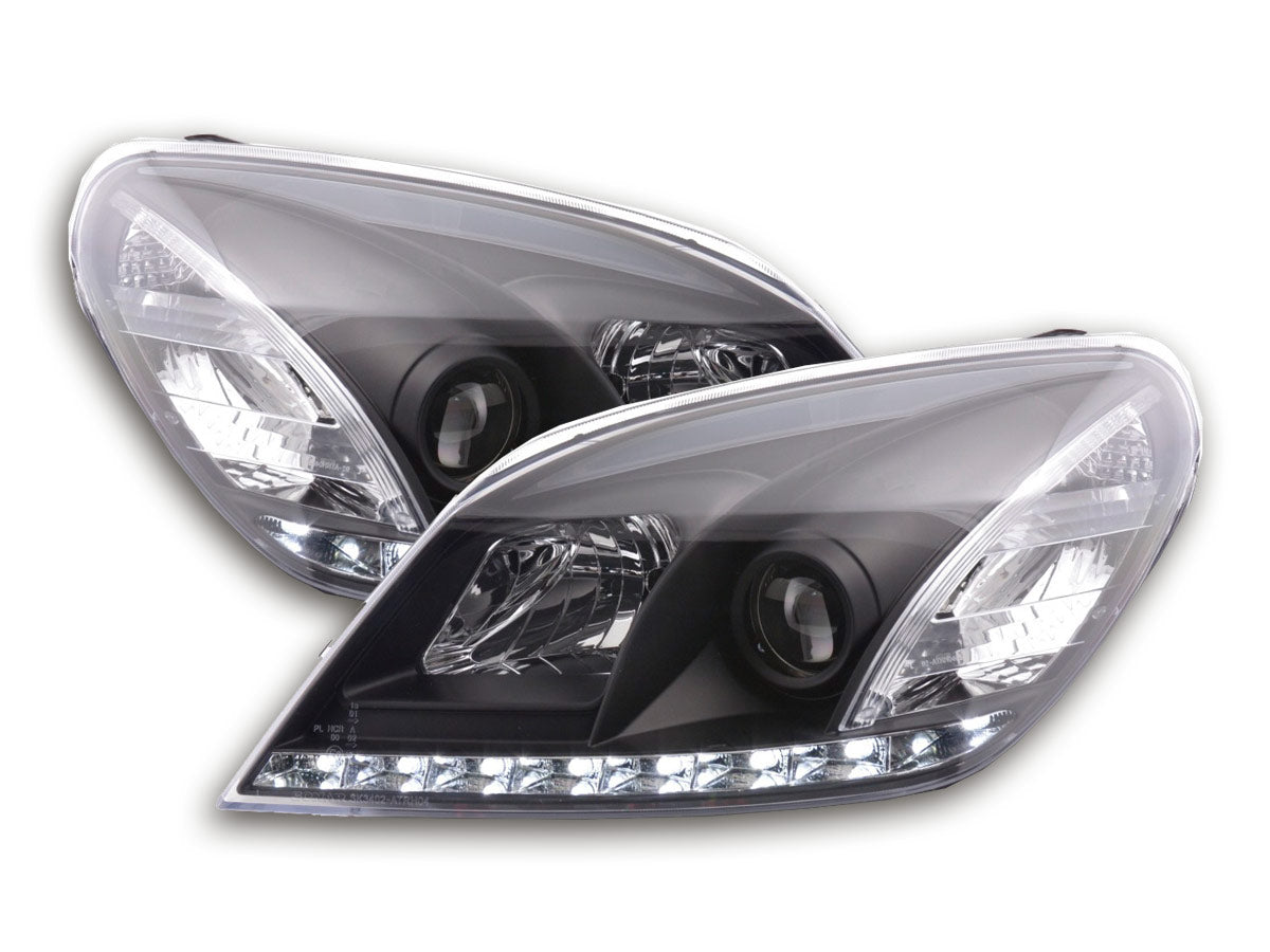 Scheinwerfer Set Daylight LED Tagfahrlicht Opel Astra H Bj. 04-09 schwarz