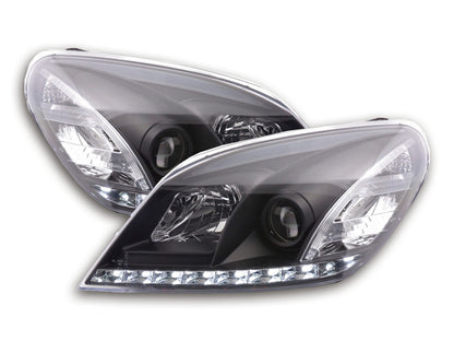 Scheinwerfer Set Daylight LED Tagfahrlicht Opel Astra H Bj. 04-09 schwarz