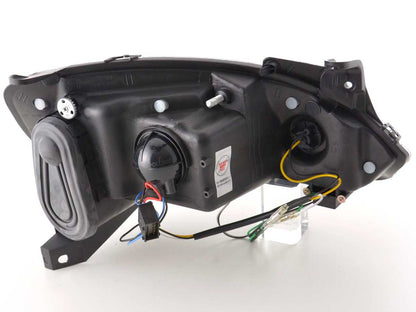 Scheinwerfer Set Daylight LED TFL-Optik Opel Corsa C Bj. 01-06 chrom