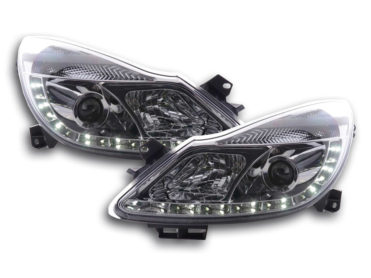 Scheinwerfer Set Daylight LED TFL-Optik Opel Corsa D Bj. 06- chrom