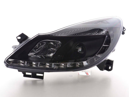 Scheinwerfer Set Daylight LED TFL-Optik Opel Corsa D  06- schwarz