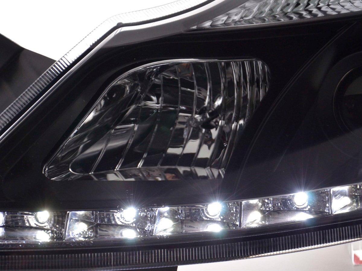 Scheinwerfer für Opel Corsa D 06-10 Led Standlicht schwarz