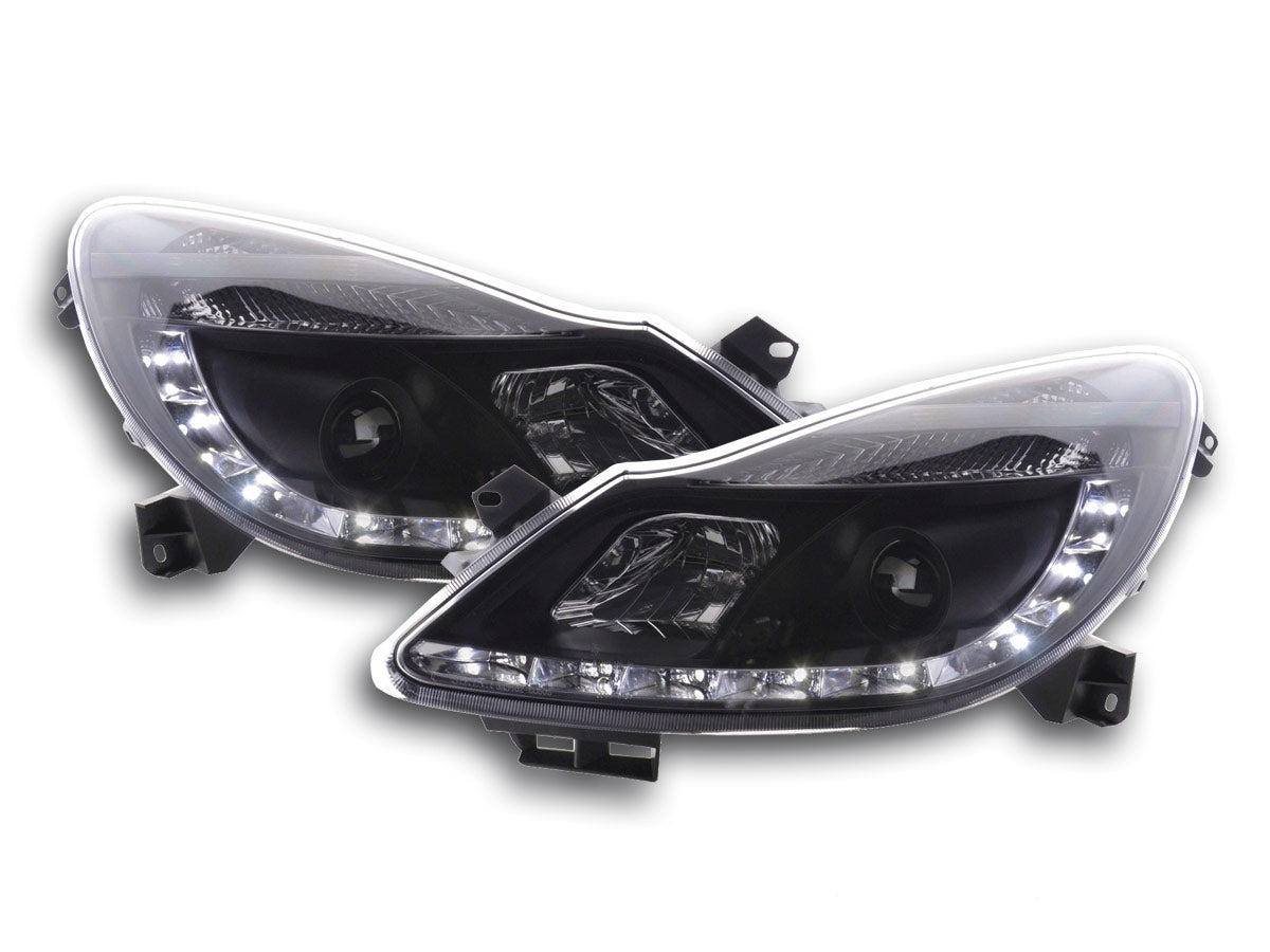 Scheinwerfer Set Daylight LED TFL-Optik Opel Corsa D  06- schwarz