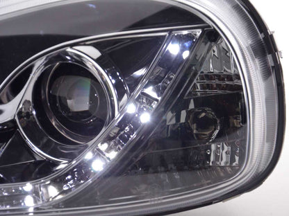 Scheinwerfer Set Daylight LED TFL-Optik Opel Corsa B Bj. 94-00 chrom