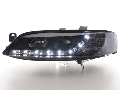 Scheinwerfer Set Daylight LED TFL-Optik Opel Vectra B Bj. 96-99 schwarz