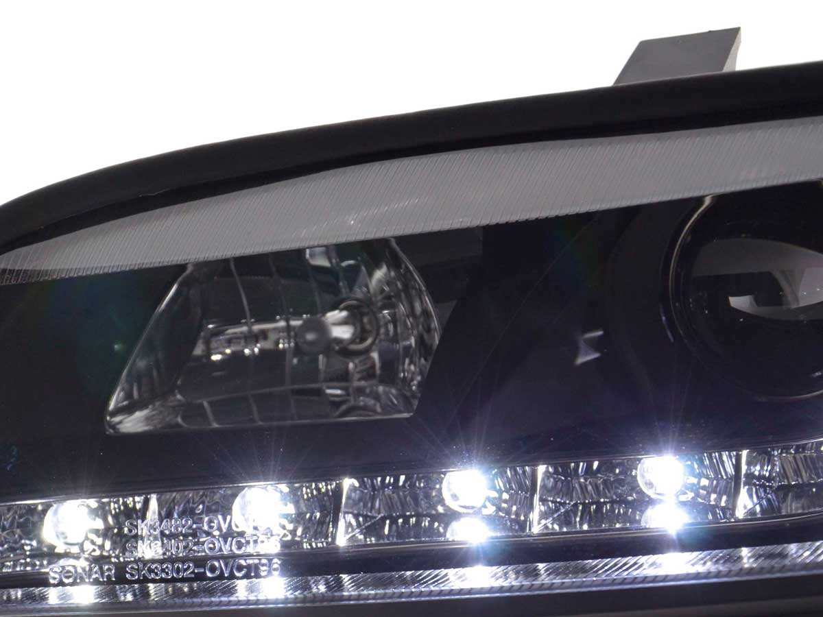 Scheinwerfer Set Daylight LED TFL-Optik Opel Vectra B Bj. 96-99 schwarz