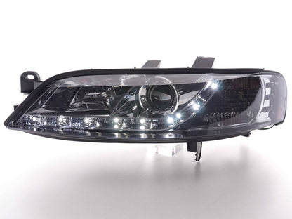 Scheinwerfer Set Daylight LED TFL-Optik Opel Vectra B Bj. 99-02 chrom