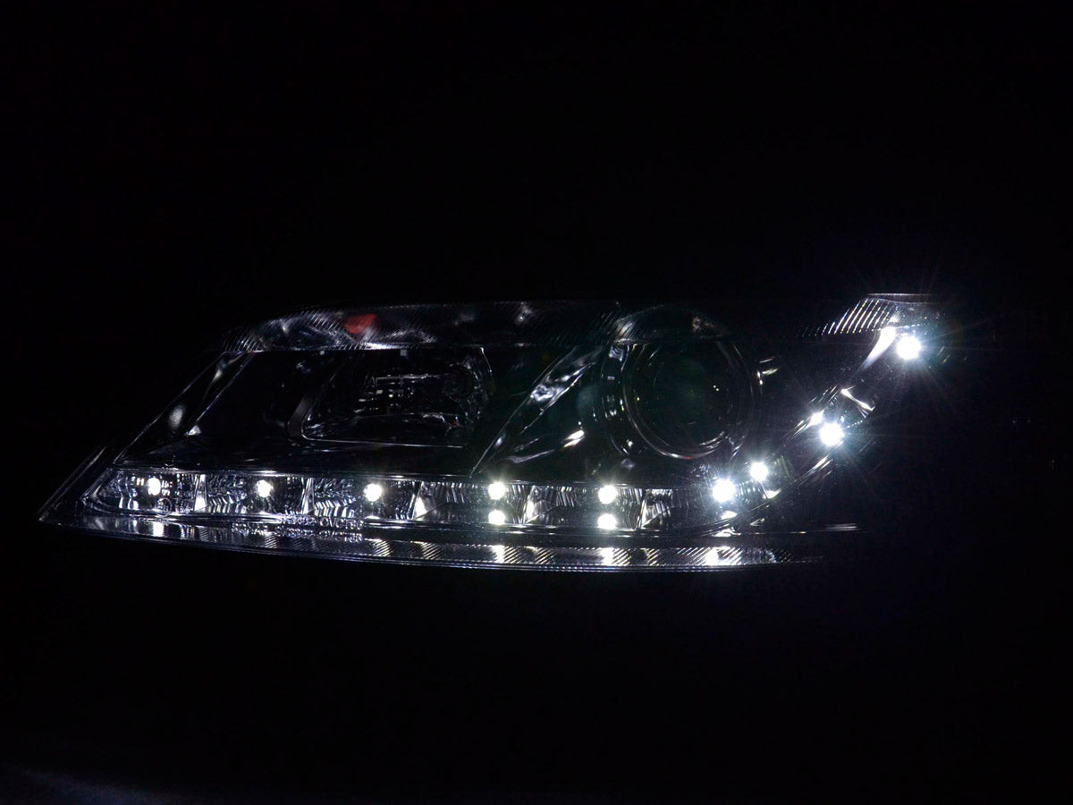 Scheinwerfer Set Daylight LED TFL-Optik Opel Vectra B Bj. 99-02 chrom