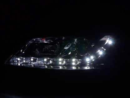 Scheinwerfer Set Daylight LED TFL-Optik Opel Vectra B Bj. 99-02 chrom