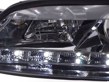 Scheinwerfer Set Daylight LED TFL-Optik Opel Vectra B Bj. 99-02 chrom