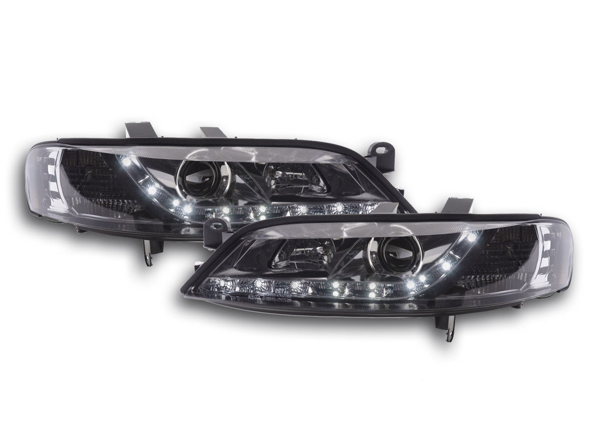 Scheinwerfer Set Daylight LED TFL-Optik Opel Vectra B Bj. 99-02 chrom