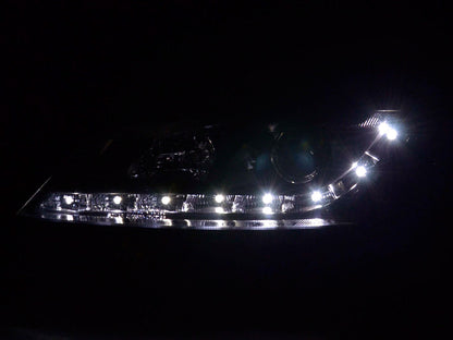Scheinwerfer Set Daylight LED TFL-Optik Opel Vectra B Bj. 99-02 schwarz