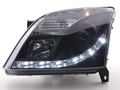 Scheinwerfer Set Daylight LED Tagfahrlicht Opel Vectra C Bj. 2002-2005 schwarz
