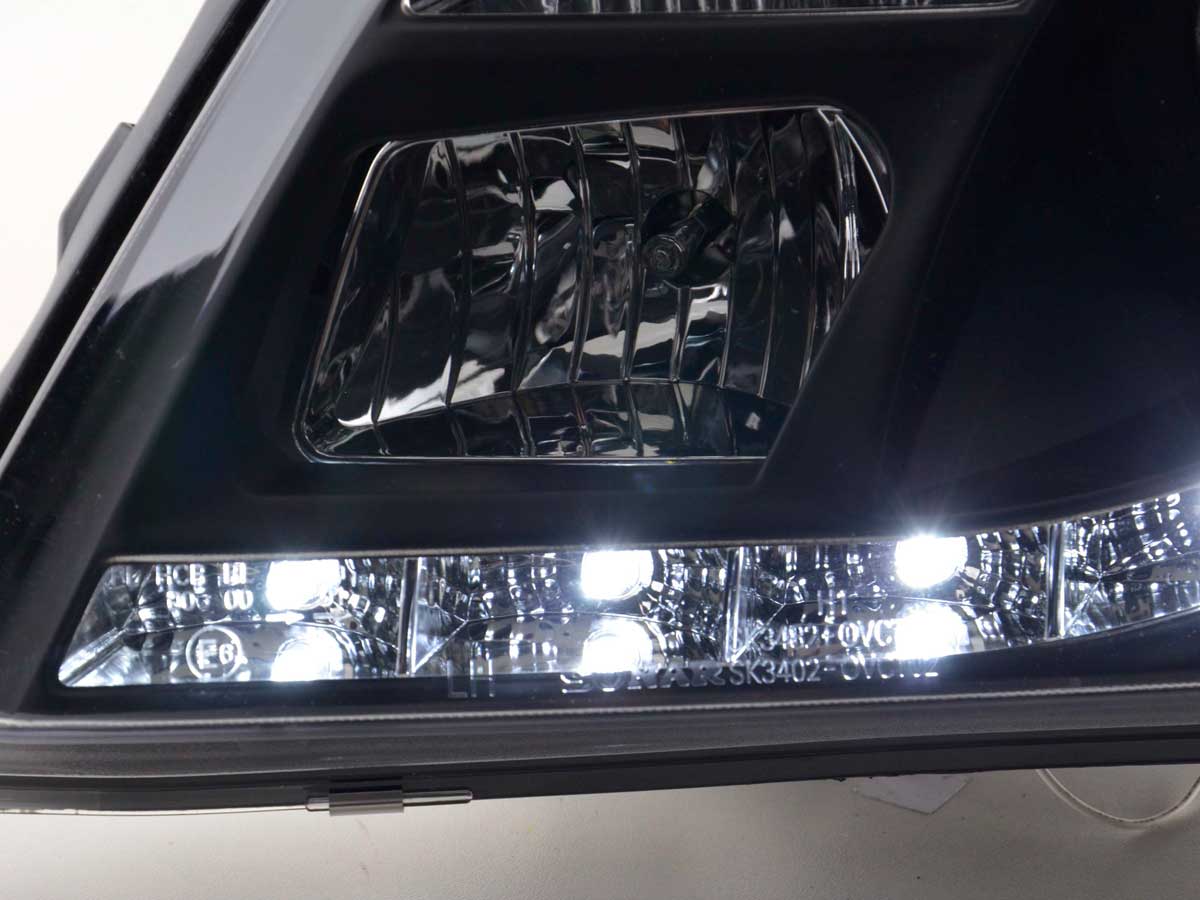 Scheinwerfer Set Daylight LED Tagfahrlicht Opel Vectra C Bj. 2002-2005 schwarz