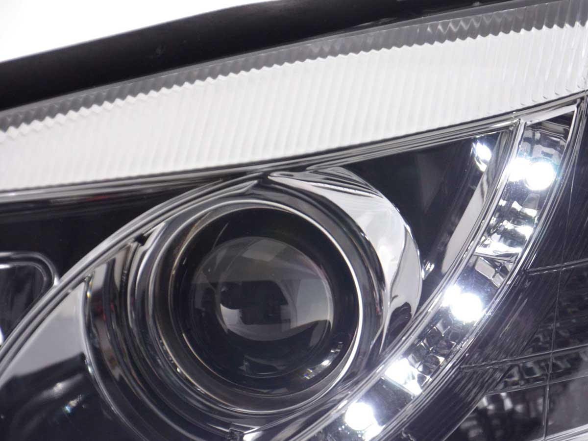 Scheinwerfer Set Daylight LED TFL-Optik Opel Zafira A Bj. 99-04 chrom