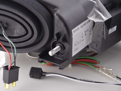 Scheinwerfer Set Daylight LED Tagfahrlicht Peugeot 206 Typ S16 Bj. 98- schwarz