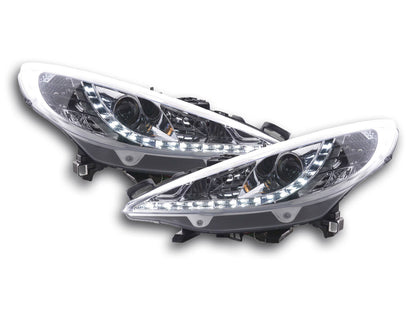 Scheinwerfer Set Daylight LED Tagfahrlicht Peugeot 207 Bj. 06- chrom