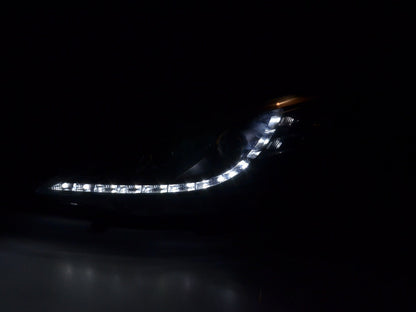 Scheinwerfer Set Daylight LED Tagfahrlicht Peugeot 207 Bj. 06- schwarz für Rechtslenker