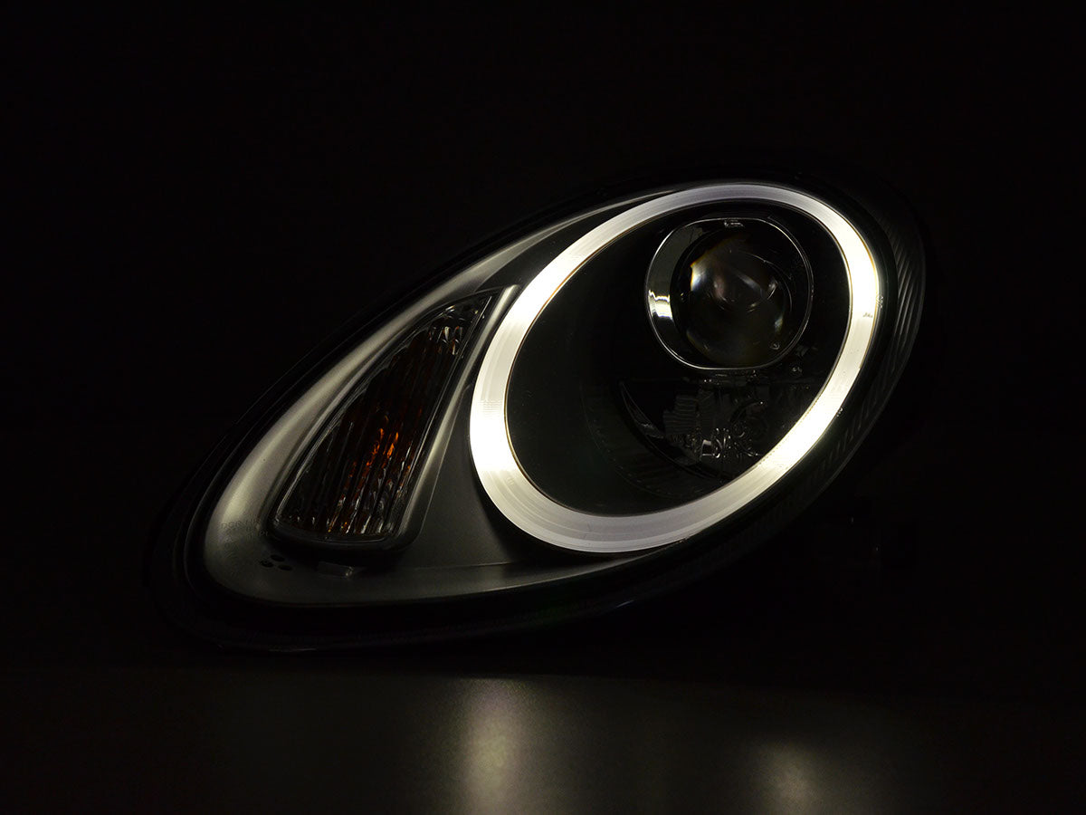Scheinwerfer Set Xenon Daylight LED TFL-Optik Porsche Boxster (987) Bj. 04-08 silber