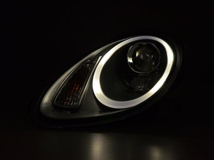 Scheinwerfer Set Xenon Daylight LED TFL-Optik Porsche Boxster (987) Bj. 04-08 silber