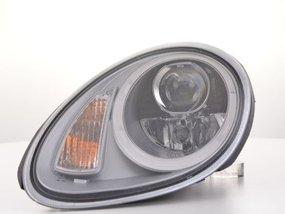 Scheinwerfer Set Xenon Daylight LED TFL-Optik Porsche Boxster Typ 987 Bj. 04-09 silber