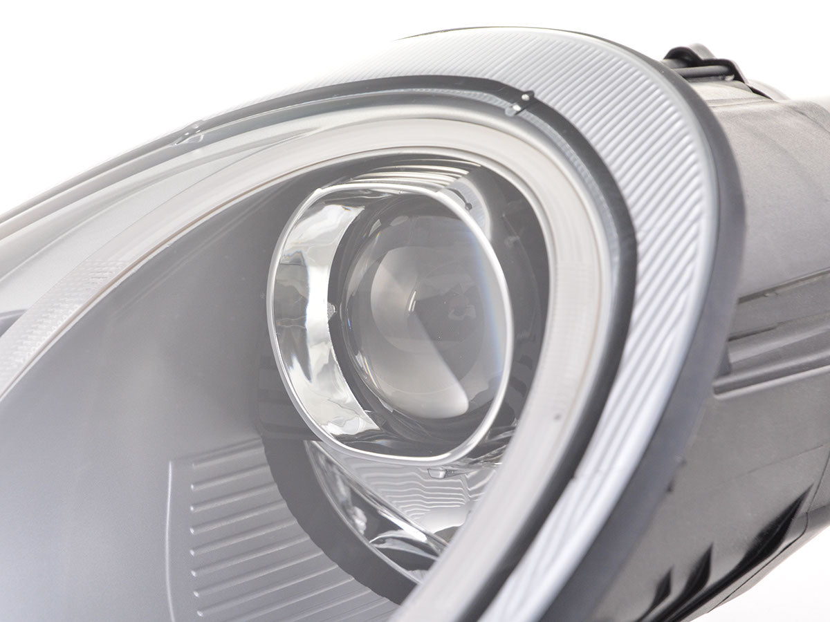 Scheinwerfer Set Xenon Daylight LED TFL-Optik Porsche Boxster Typ 987 Bj. 04-09 silber