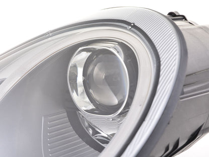 Scheinwerfer Set Xenon Daylight LED TFL-Optik Porsche Boxster Typ 987 Bj. 04-09 silber