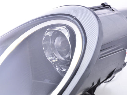 Scheinwerfer Set Xenon Daylight LED TFL-Optik Porsche Boxster Typ 987 Bj. 04-09 schwarz