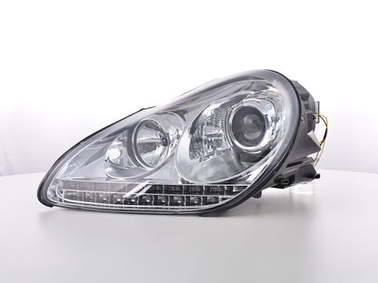Scheinwerfer Set Daylight LED TFL-Optik Porsche Cayenne 9PA Bj. 02-06 chrom
