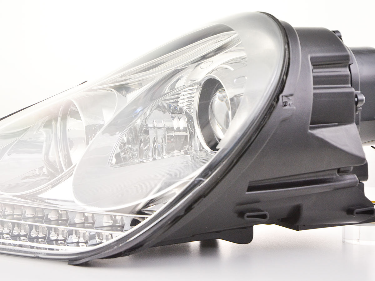 Scheinwerfer Set Daylight LED TFL-Optik Porsche Cayenne 9PA Bj. 02-06 chrom
