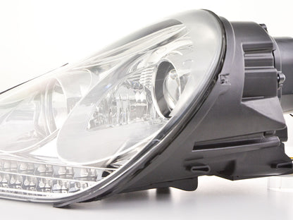 Scheinwerfer Set Daylight LED TFL-Optik Porsche Cayenne 9PA Bj. 02-06 chrom
