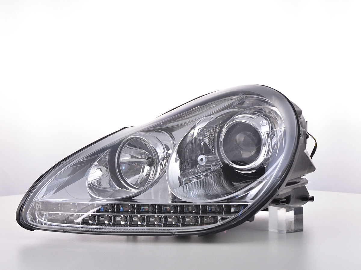Scheinwerfer Set Xenon Daylight LED TFL-Optik Porsche Cayenne 9PA Bj. 02-06 chrom