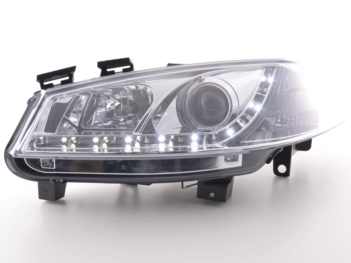 Scheinwerfer Set Daylight LED TFL-Optik Renault Megane 2 3/5-trg. Bj. 03-06 chrom