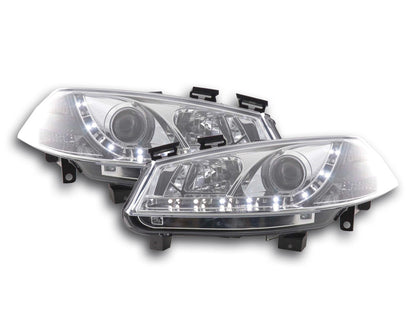 Scheinwerfer Set Daylight LED TFL-Optik Renault Megane 2 3/5-trg. Bj. 03-06 chrom