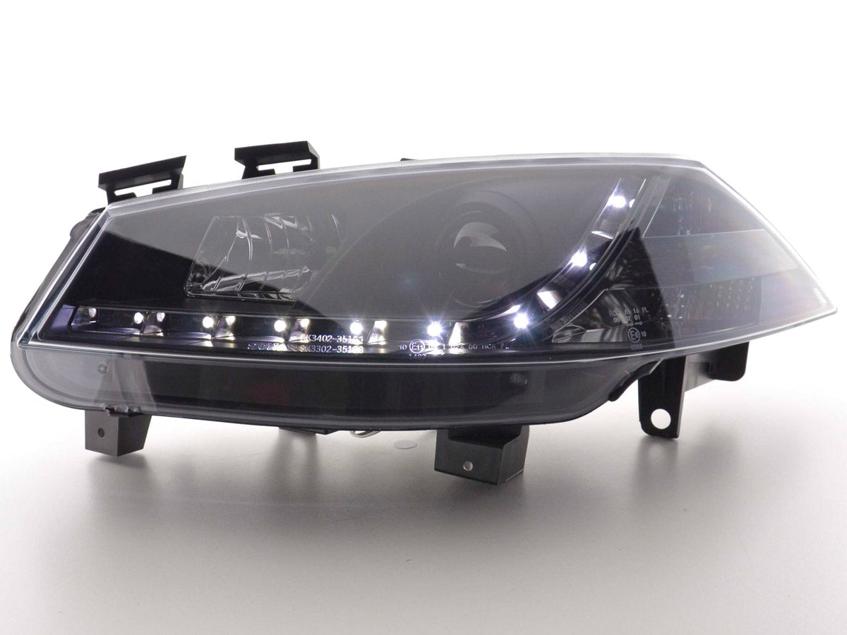 Scheinwerfer Set Daylight LED TFL-Optik Renault Megane 2 3/5-trg. Bj. 03-06 schwarz