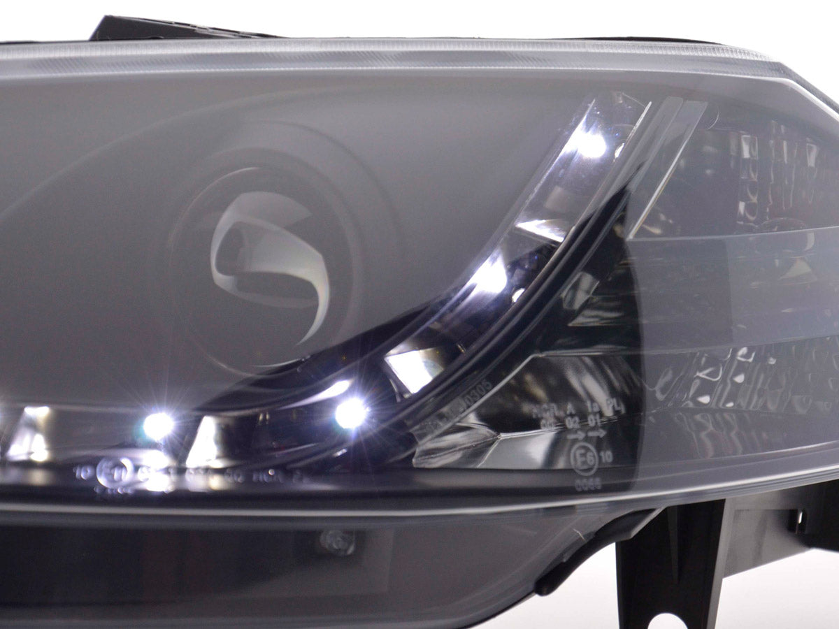 Scheinwerfer Set Daylight LED TFL-Optik Renault Megane 2 3/5-trg. Bj. 03-06 schwarz