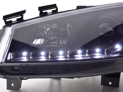 Scheinwerfer Set Daylight LED TFL-Optik Renault Megane 2 3/5-trg. Bj. 03-06 schwarz