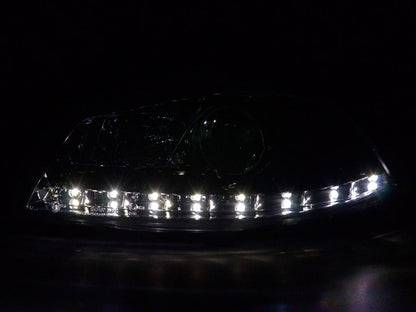 Scheinwerfer Set Daylight LED TFL-Optik Seat Ibiza Typ 6L Bj. 03-08 chrom